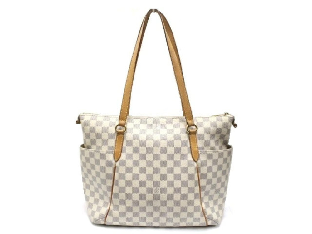 LOUIS VUITTON Totally Shoulder Tote Bag Damier Azur White